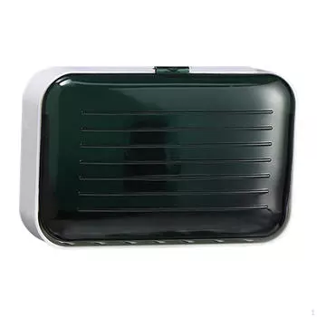 Держатель для мыла с переплетом и крышкой, откидная коробка для экономии места в ванной, многофункциональная кухня, нет зелёный