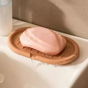 Держатель для мыла с простым автоматическим дренажем, устойчивый к плавлению, нескользящий, силиконовый органайзер для мыла дубильная кора