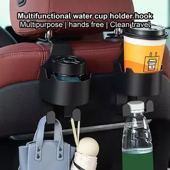 Держатель для напитков для автомобиля Держатель для телефона Подстаканник Крючки для сидений Многофункциональный органайзер для автомобильного сиденья Автомобильные принадлежности Для сумок Одежды Головных уборов United States