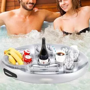 Держатель для напитков для бассейна, удобное хранение, быстрое надувание, практичное надувное ведро для вечеринки, летние принадлежности для дома B