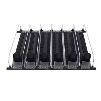 Держатель для напитков с самовыдвижением, 6 рядов, регулируемая ширина, пружинный, легко выдвигается, большая емкость 15 дюймов