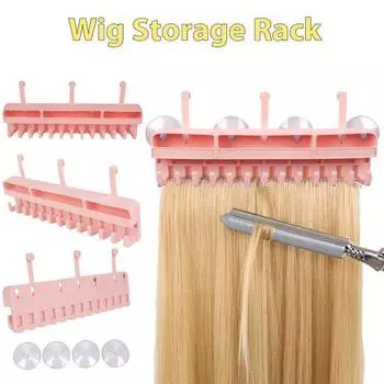 Держатель для наращивания волос, стойка для хранения париков, многоцелевая, простая в установке, настенная вешалка для нескольких париков, органайзер для хранения фиолетовый