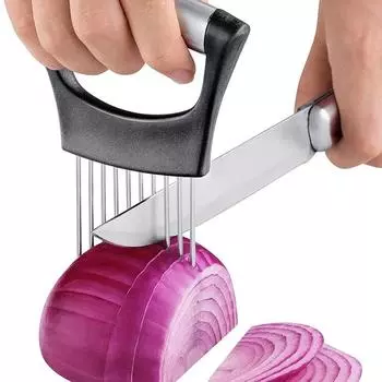 Держатель для нарезки лука, картофеля, помидоров, овощей, мяса, лука, вилки, держатель для нарезки, вспомогательный инструмент для нарезки еды, кухонные принадлежности