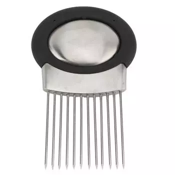 Держатель для нарезки лука, многоцелевой эргономичный вспомогательный инструмент из нержавеющей стали для нарезки лука для Vegeta