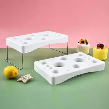 Держатель для насадок для мешков с глазурью для украшения торта Подставка для подноса Подставка для мешков с кремом Полка для глазури из полипропилена и нержавеющей стали Съемный держатель для выпечки