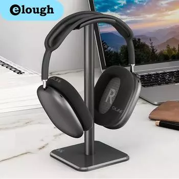 Держатель для наушников из сплава Eluogh, универсальная алюминиевая подставка для гарнитуры, Bluetooth-вешалка для наушников, поддерживающая планка, гибкая подставка для наушников