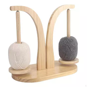 Держатель для ниток для вязания крючком Подарок бабушке Предотвращает спутывание, намотка практичная Wood Color