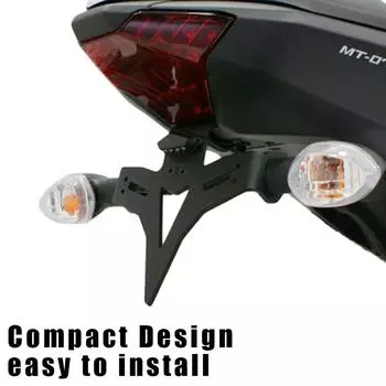 Держатель для номерного знака на заднее крыло мотоцикла с задним фонарем 12 В, стойка для указателя поворота MT 07 FZ 700 MT07 Аксессуары серебряный