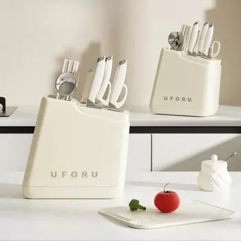 Держатель для ножей, многофункциональная кухонная стойка для хранения, подставка для столовых приборов, подставка для ножей, дренажная стойка для столовых приборов, органайзер для ложек и вилок