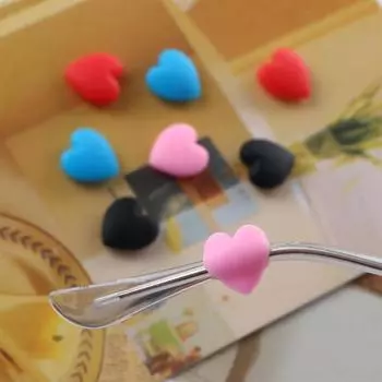 Держатель для очков Детские силиконовые сердечки-заушники Ремешки для очков Крючки для ушей Спортивные наконечники для заушников синий