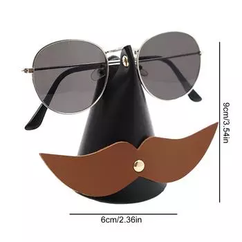 Держатель для очков из искусственной кожи, креативный держатель для очков с бородой, зажим для хранения очков на офисном столе - 1 шт.