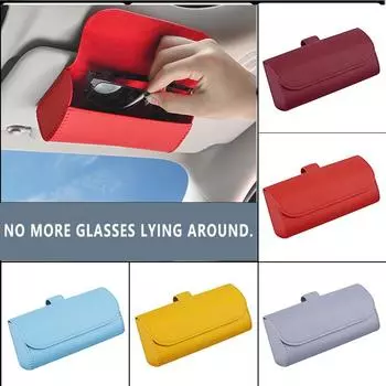 Держатель для очков Магнитный автомобильный козырек Органайзер для очков Футляр для солнцезащитных очков Солнцезащитный козырек Держатель для автомобильных очков Аксессуары для салона автомобиля белый