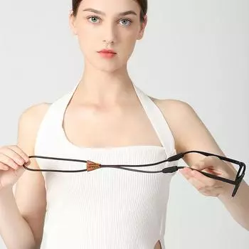 Держатель для очков Ремешки для очков Ремешок для очков Шнурок для солнцезащитных очков Цепочка для очков из искусственной кожи коричневый