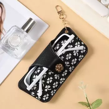 Держатель для очков Сумка для хранения очков с брелоком Защитная крышка Модный чехол для солнцезащитных очков Женский 3