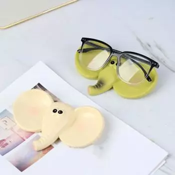 Держатель для очков в виде слона, статуэтки животных из смолы, оправа для очков, подставка для настольного хранения ювелирных изделий для домашнего декора бежевый