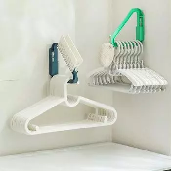 Держатель для одежды, настенная экономия места, вешалка для одежды, органайзер, сушилка для белья, вешалка для одежды, стеллаж для хранения, аксессуары для общежития белый