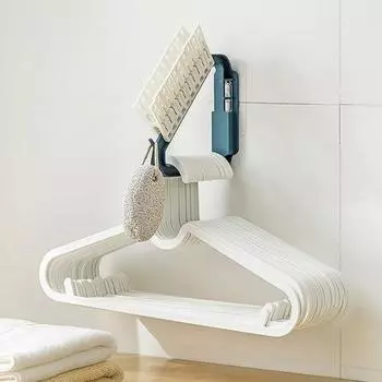 Держатель для одежды, настенная экономия места, вешалка для одежды, органайзер, сушилка для белья, вешалка для одежды, стеллаж для хранения, аксессуары для общежития белый