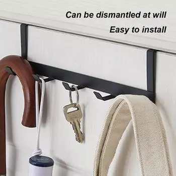 Держатель для одежды с 5 крючками 29x7,5x6,3 см, вешалка для одежды на дверь, прочная, прочная вешалка для пальто/халата/шляпы/одежды/полотенец белый