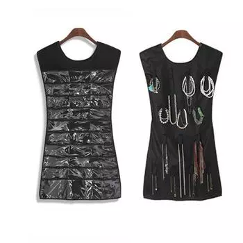 Держатель для ожерелья для мальчиков и девочек, органайзер для ювелирных изделий, серьги-петли, популярная сумка для хранения, 30 карманов, высококачественное кольцо, браслет, дисплей для ювелирных изделий красный