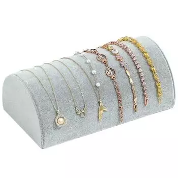 Держатель для ожерелья и браслета, органайзер, элегантная подставка для часов, бархатная подставка для ювелирных изделий для мужчин чёрный