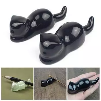 Держатель для палочек для еды, подставка для ручки, держатель для кисти для письма, держатель для ручек для китайской каллиграфии, акварельная живопись тушью, школьные и офисные принадлежности чёрный