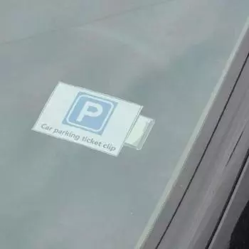 Держатель для парковочного талона на лобовое стекло автомобиля Держатель для парковочных билетов Прозрачная папка для счетов-фактур Зажим для автомобильных аксессуаров серебряный