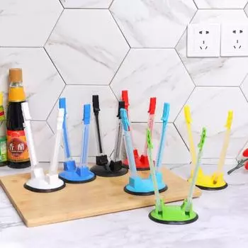 Держатель для пищевых пакетов, вращающийся, свободно стоящий, противоскользящий, с зажимом, поддерживающий пакеты, удлинитель для пакетов с печеньем, кухонный инструмент светло-синий