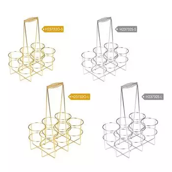 Держатель для пива на 6 бутылок, стойка для корзины для пива, подставка для вина, подставка для барбекю, бара, винных пивных бутылок Size L серебряный