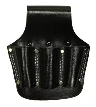 Держатель для плоскогубцев Kozuchi из черной спилковой кожи, 8 дюймов, набор из 3 штук, двойная прострочка, тиснение, SP-G3