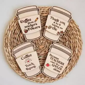 Держатель для подарочной карты признательности учителю, прочный деревянный держатель для кофейной чашки, держатель для карточек для покупок, органайзер, украшение, подарок на выпускной обратно в школу A