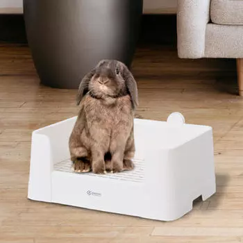 Держатель для подстилки для кроликов, милый, легко моющийся, подстилка для домашних животных, щенков, мелких животных белый