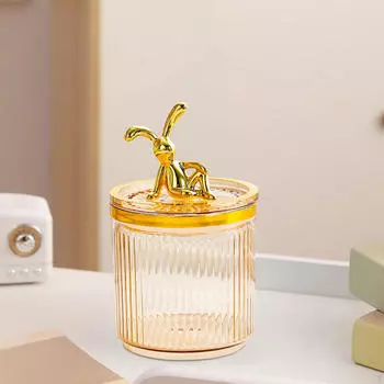 Держатель для подушечек для макияжа, контейнер, косметический органайзер, коробка для хранения подушечек жёлтый