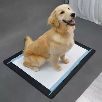 Держатель для подушечек для мочи, держатель для подушечек для дрессировки щенков с магнитной присоской, водонепроницаемый лоток для горшка для собак S чёрный