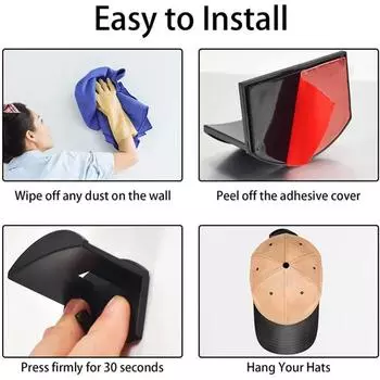 Держатель для полки Повседневная вешалка для шляп Крючок для крепления Вешалки для одежды для дома и сада Не требуется сверление Кухонные принадлежности Кухонные полки