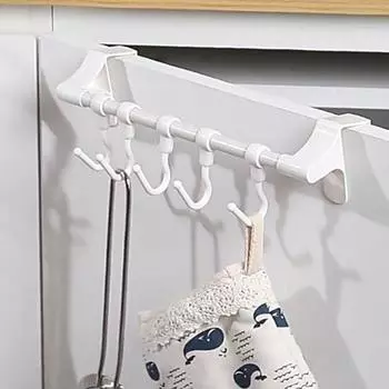 Держатель для полотенец без сверления, пластиковая вешалка для двери шкафа, вешалка для полотенец, вешалка для ванной комнаты белый