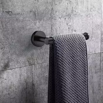 Держатель для полотенец для рук, прочный, выдерживающий нагрузку, антикоррозионный, простая установка, современный дизайн, набор для хранения полотенец для рук чёрный