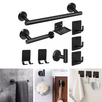 Держатель для полотенец для рук, прочный, выдерживающий нагрузку, антикоррозионный, простая установка, современный дизайн, набор для хранения полотенец для рук белый