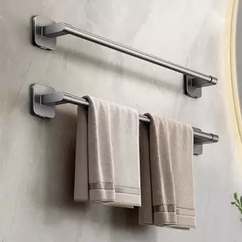 Держатель для полотенец для ванной комнаты, белый без сверления, черная вешалка для полотенец для ванной комнаты, вешалка для полотенец, самоклеящаяся вешалка для полотенец для ванной комнаты, вешалка для полотенец A-30cm серый