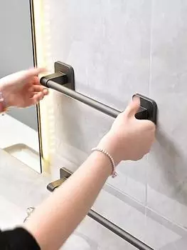 Держатель для полотенец для ванной комнаты, белый без сверления, черная вешалка для полотенец для ванной комнаты, вешалка для полотенец, самоклеящаяся вешалка для полотенец для ванной комнаты, вешалка для полотенец A-30cm серый