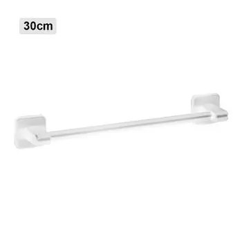 Держатель для полотенец для ванной комнаты самоклеящийся без сверления Аксессуары для ванной комнаты (Белый 30см) *
