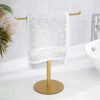 Держатель для полотенец для ванной Yousheng, простая установка, многоцелевая стойка для ванной комнаты, Т-образная стойка для полотенец с тяжелым основанием белый
