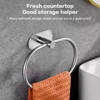 Держатель для полотенец из нержавеющей стали, самоклеящаяся вешалка для полотенец в ванной, черная вешалка для мытья рук, рейка, аксессуары для хранения на кухне серебряный