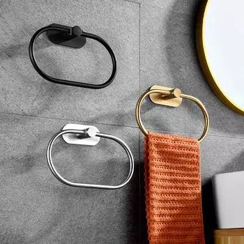 Держатель для полотенец из нержавеющей стали, самоклеящаяся вешалка для полотенец в ванную, черная вешалка для мытья рук, рейка, аксессуары для хранения на кухне серебряный