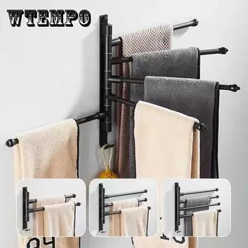 Держатель для полотенец Porte Serviettes Salle Bain Кухня Ванная комната Toalha Banheiro Toallero Adhesivo Вешалка для полотенец Accroche Torchon Mural 5 strokes чёрный