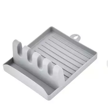 Держатель для посуды для столешницы, лопаточка, крышка кастрюли, держатели для приготовления пищи, кухонный инструмент, гаджет, подставка для ложки, верхняя часть плиты, большая подставка, подвесной крючок, держатель половника для графа белый