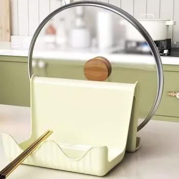 Держатель для посуды Крышка для кастрюли Полка для кухни Подставки для ложек Домашний держатель для кастрюли Крышка для кастрюли Green