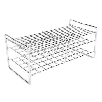 Держатель для пробирок с квадратным отверстием, лабораторное оборудование, коррозионно-стойкая нержавеющая сталь, 50 отверстий