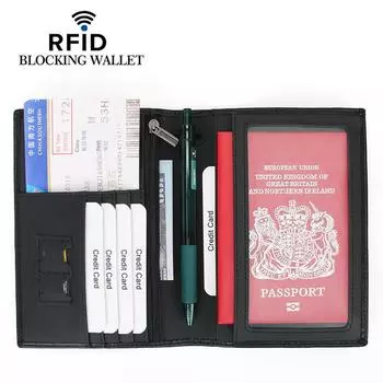 Держатель для проездных документов Обложка для паспорта из натуральной кожи с Rfid Многофункциональное кожаное хранилище для сертификатов Паспортная книжка Possport большой емкости