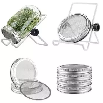 Держатель для проращивания, противоскользящие предметы домашнего обихода, нержавеющая сталь, подставка для прорастающей каменной банки, прочная утолщенная поддержка белый