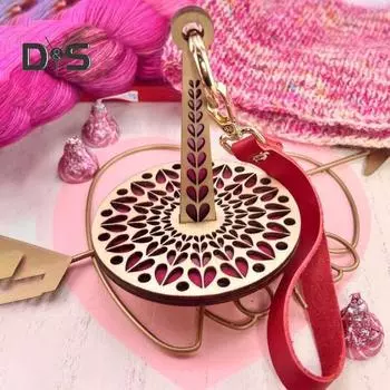 Держатель для пряжи на запястье, ремешок из искусственной кожи, портативный деревянный органайзер для вязания крючком пряжи, аксессуары для вязания, подарок для энтузиастов C